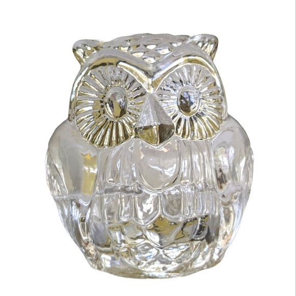 Glass Owl Tealight Candle holder - Picture 1 of 5
